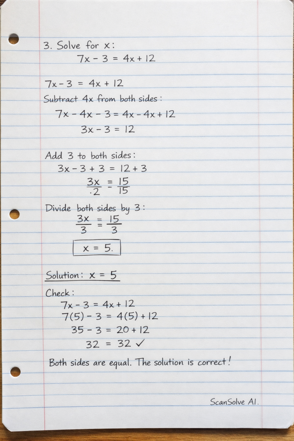 Handwritten step-by-step solution preview