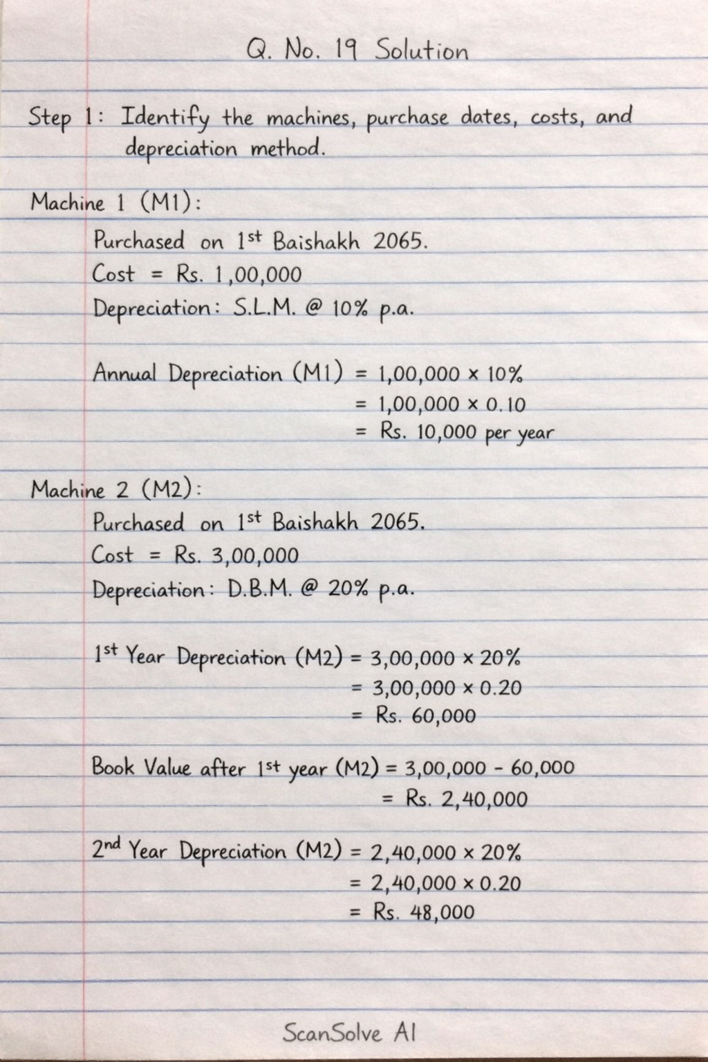 Handwritten step-by-step solution preview
