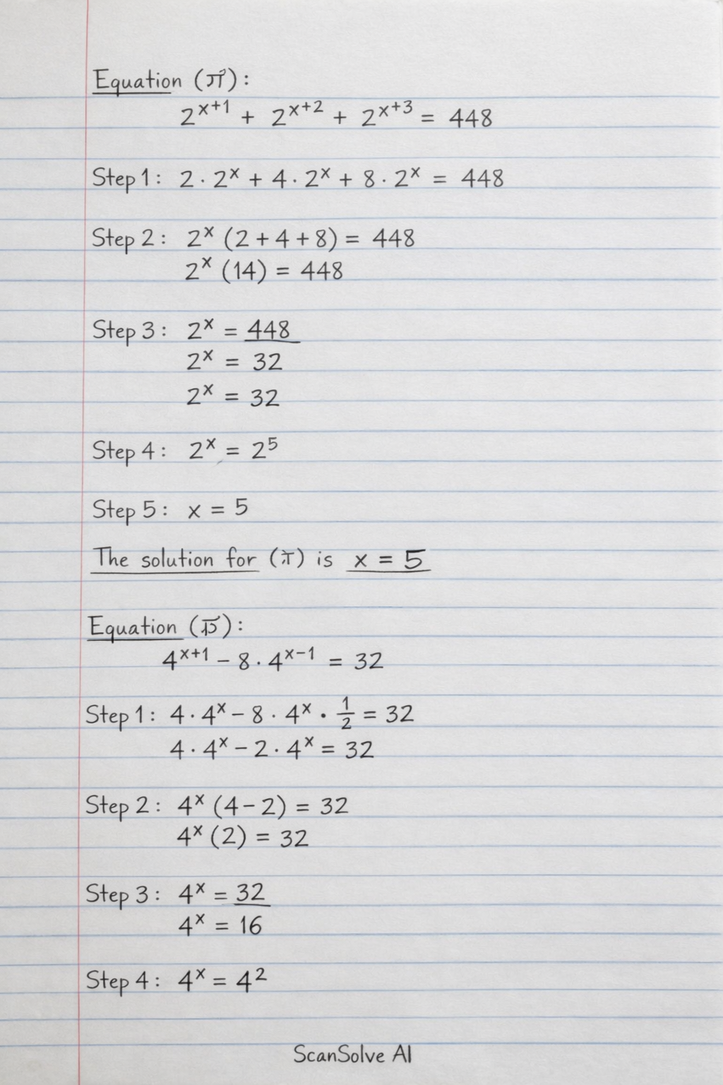 Handwritten step-by-step solution preview