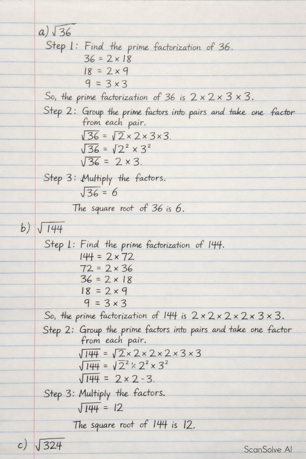 Handwritten step-by-step solution preview