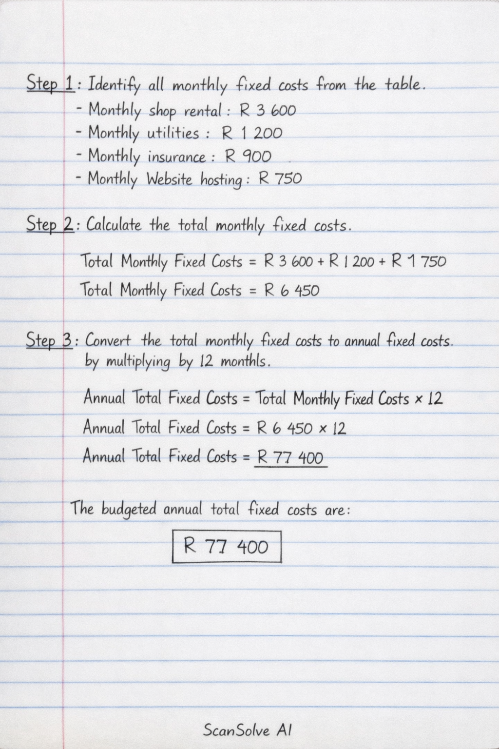 Handwritten step-by-step solution preview