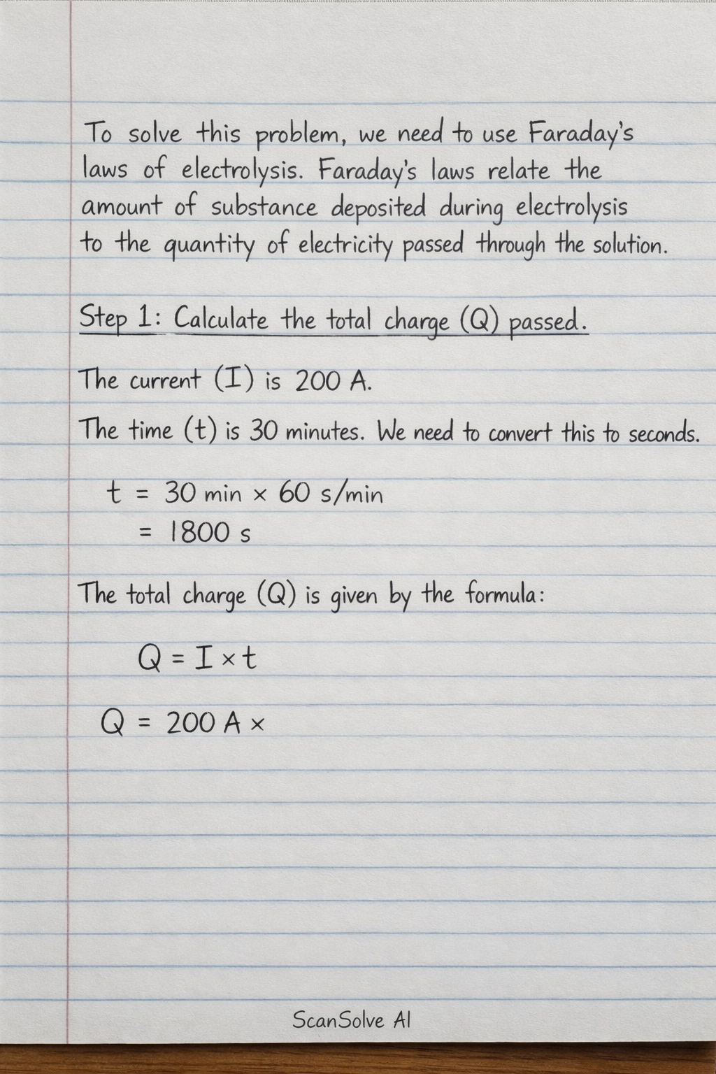 Handwritten step-by-step solution preview
