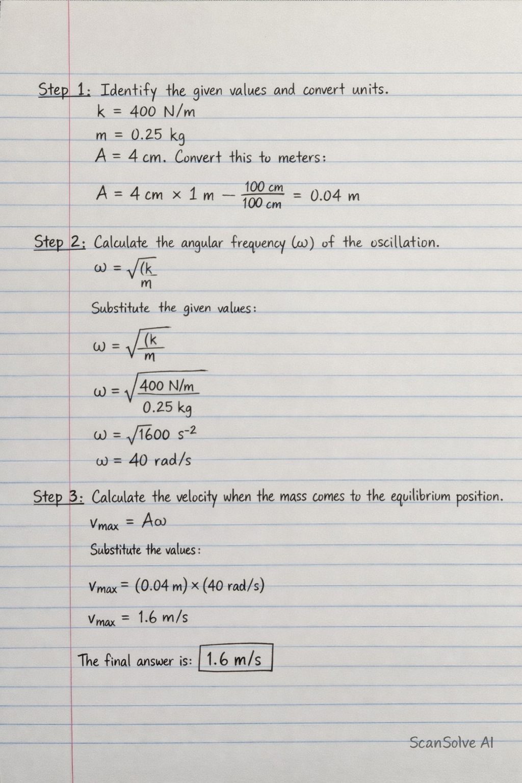 Handwritten step-by-step solution preview