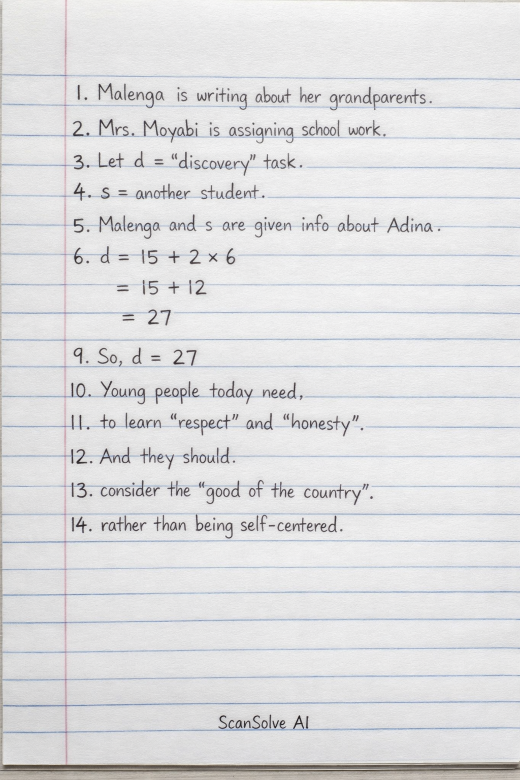 Handwritten step-by-step solution preview