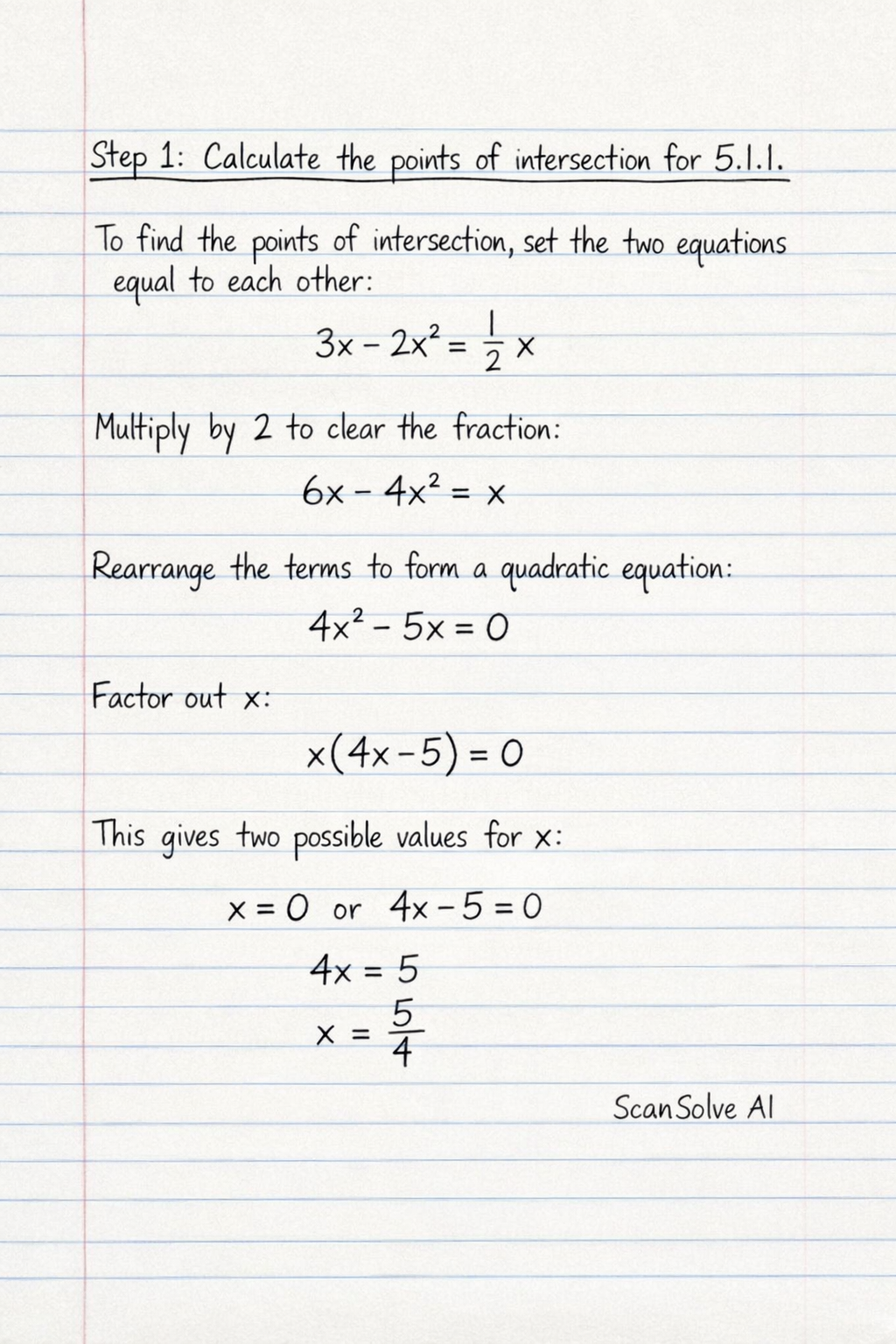 Handwritten step-by-step solution preview