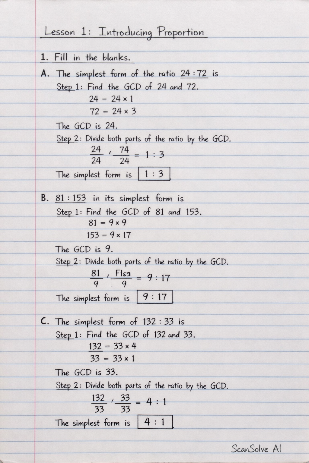 Handwritten step-by-step solution preview
