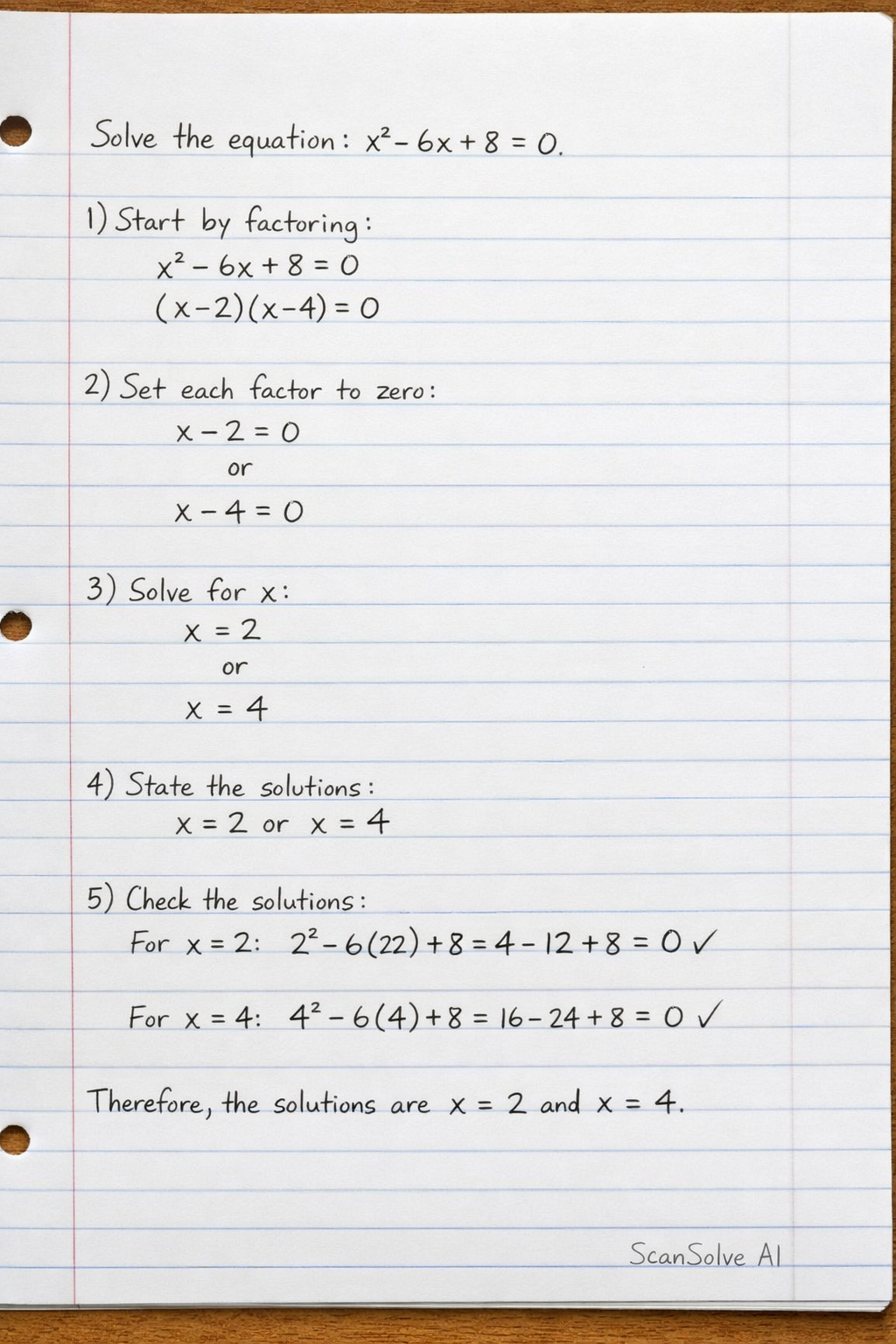 Handwritten step-by-step solution preview