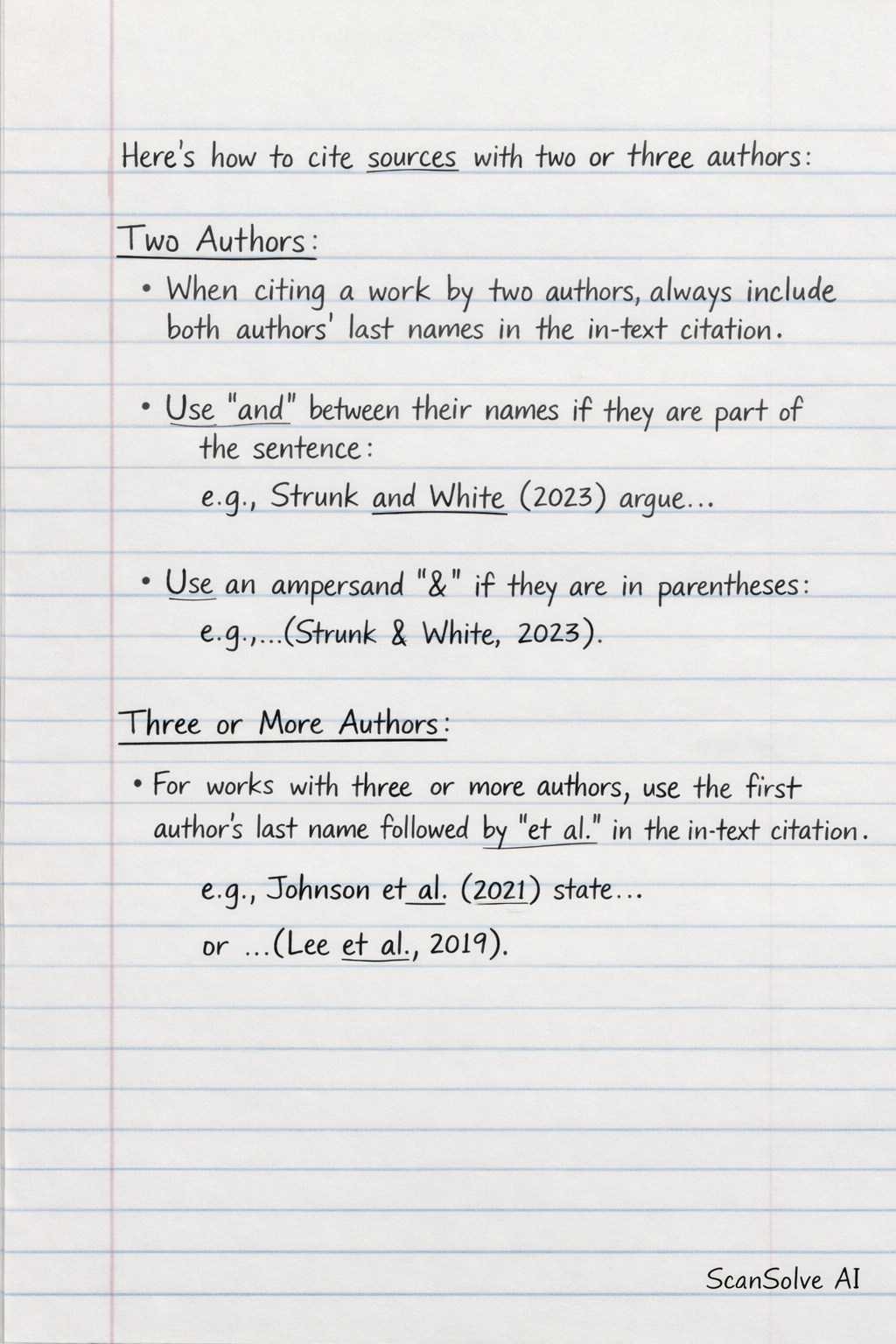 Handwritten step-by-step solution