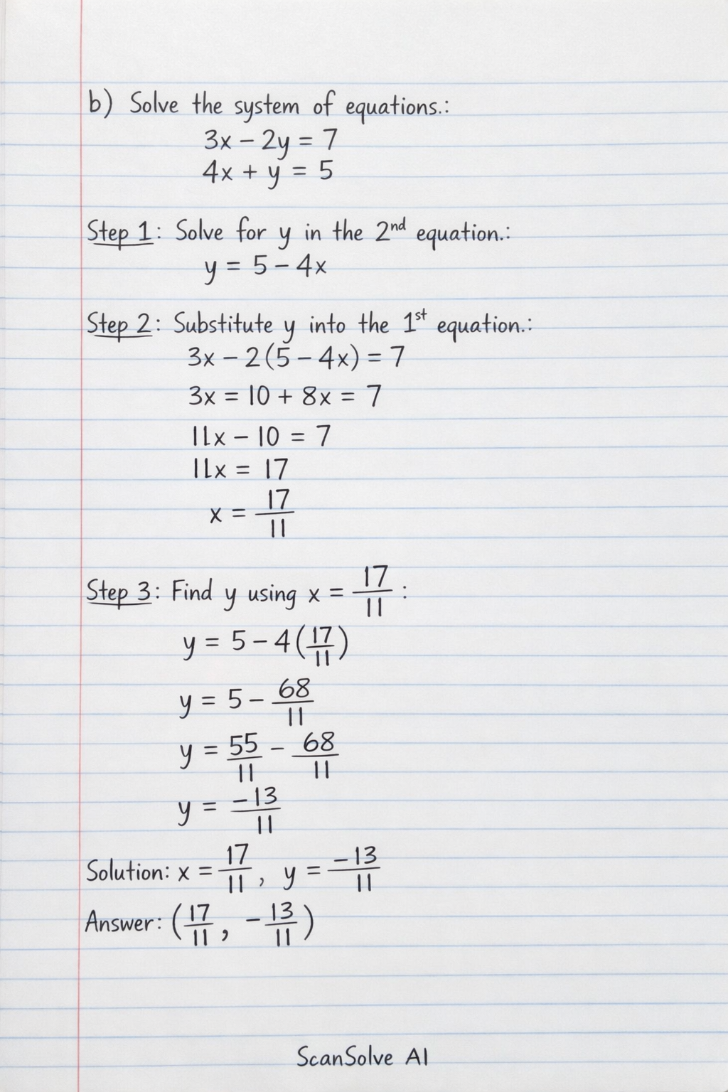 Handwritten step-by-step solution preview