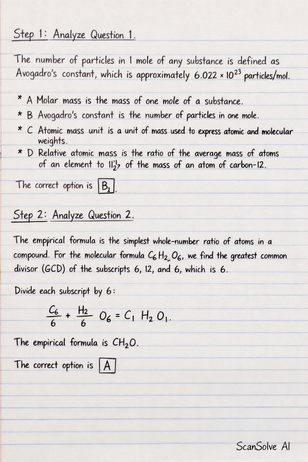Handwritten step-by-step solution preview