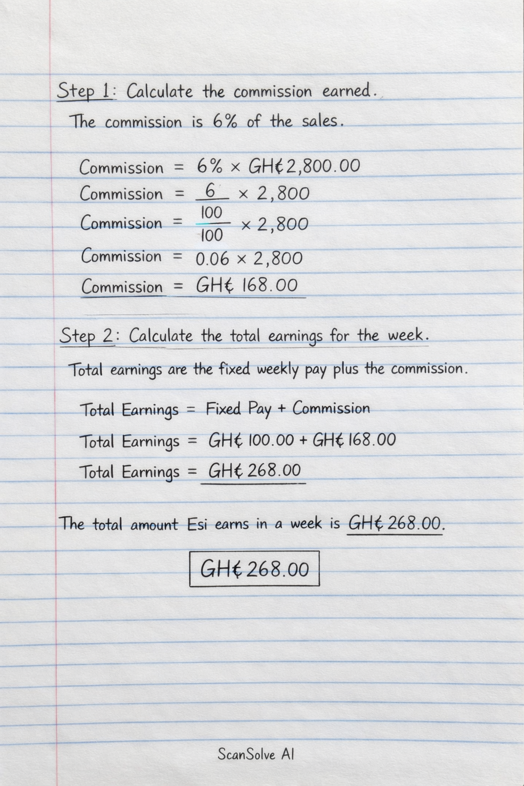 Handwritten step-by-step solution preview