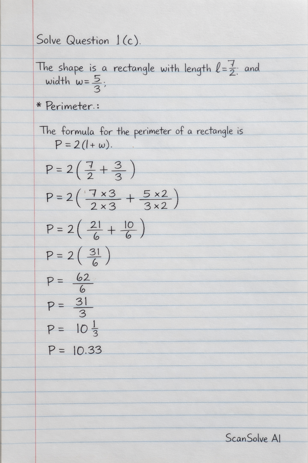 Handwritten step-by-step solution preview