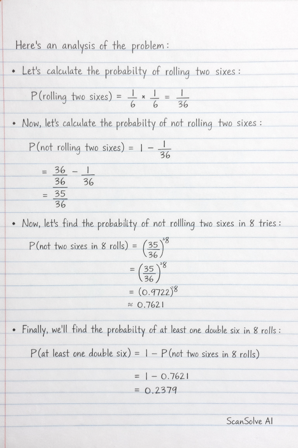 Handwritten step-by-step solution preview