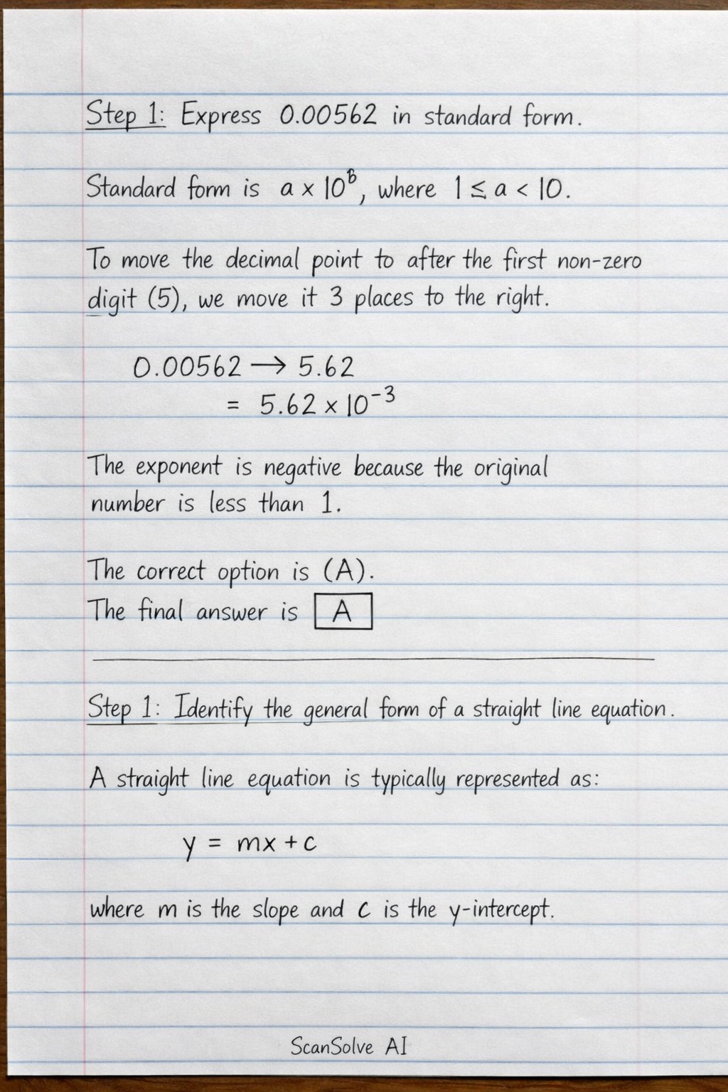 Handwritten step-by-step solution preview