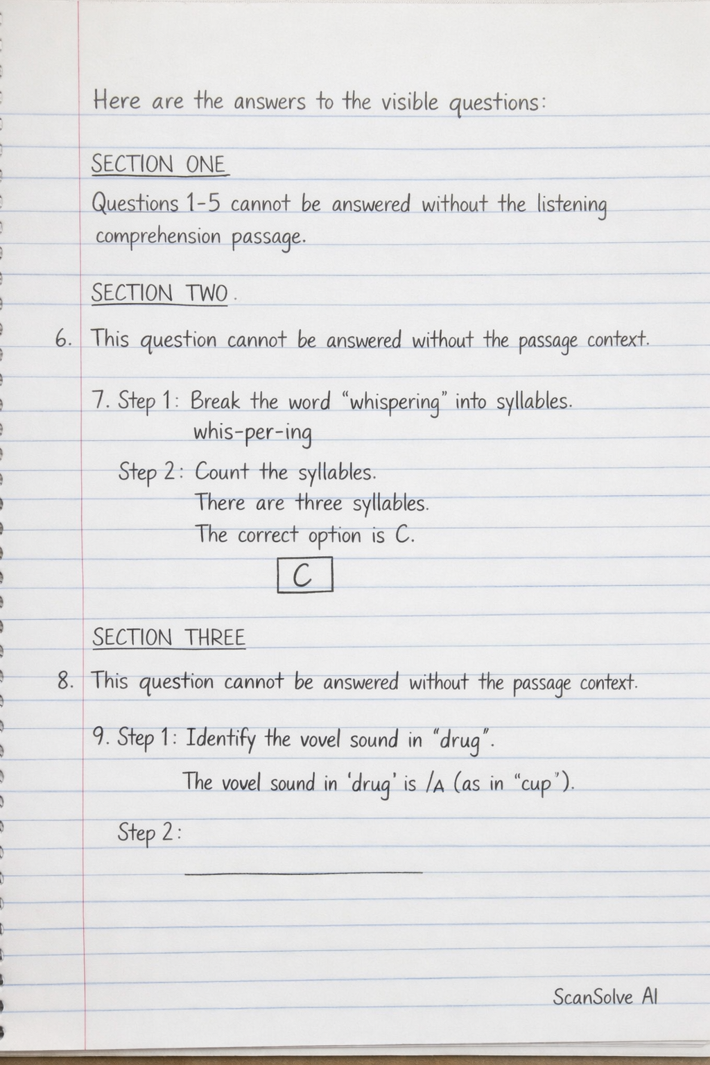 Handwritten step-by-step solution preview