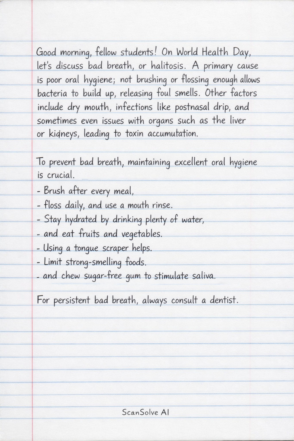 Handwritten step-by-step solution