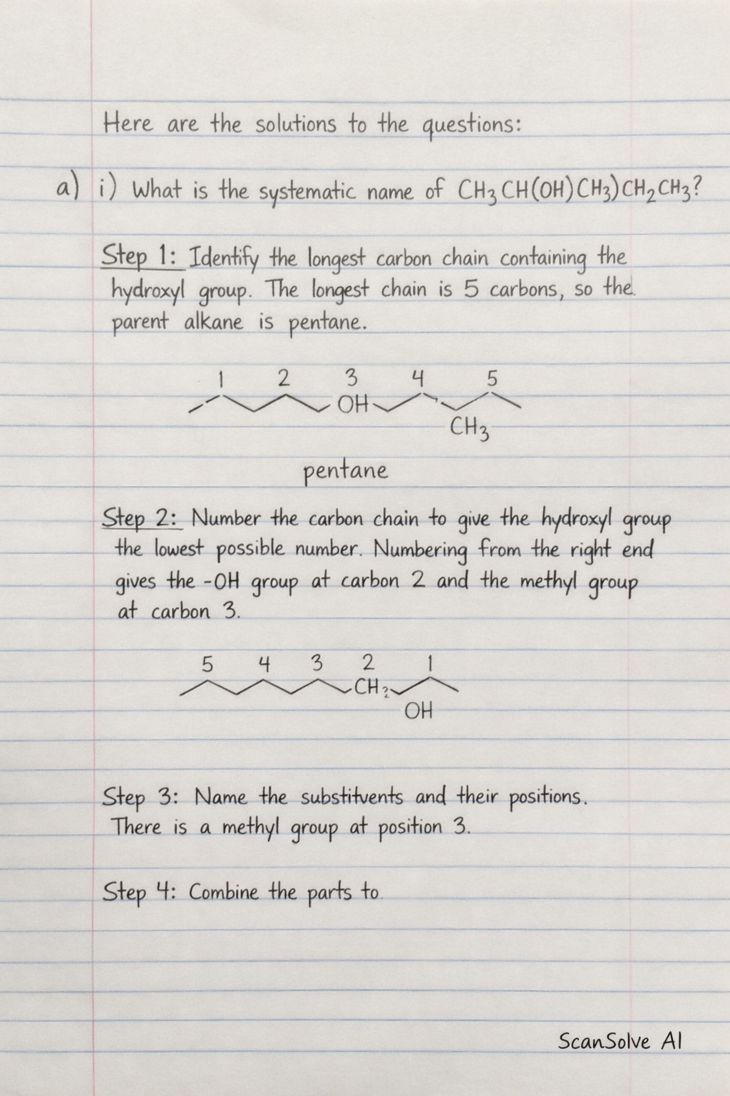 Handwritten step-by-step solution preview