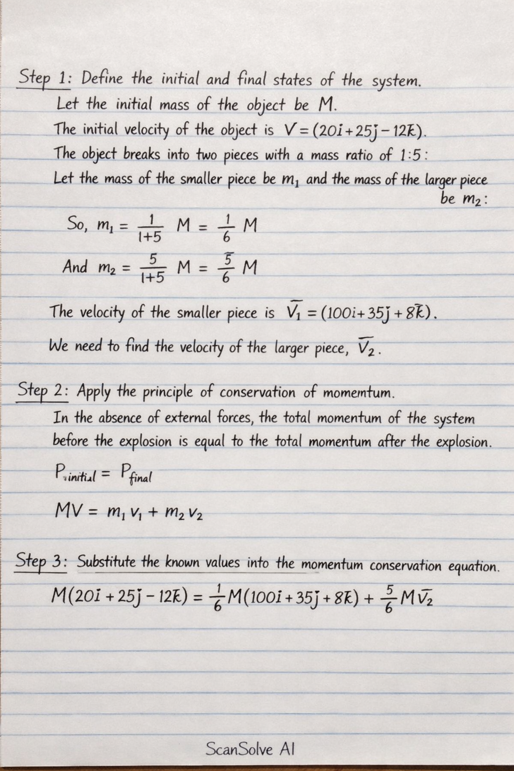 Handwritten step-by-step solution preview