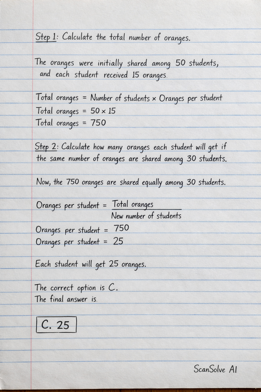 Handwritten step-by-step solution preview