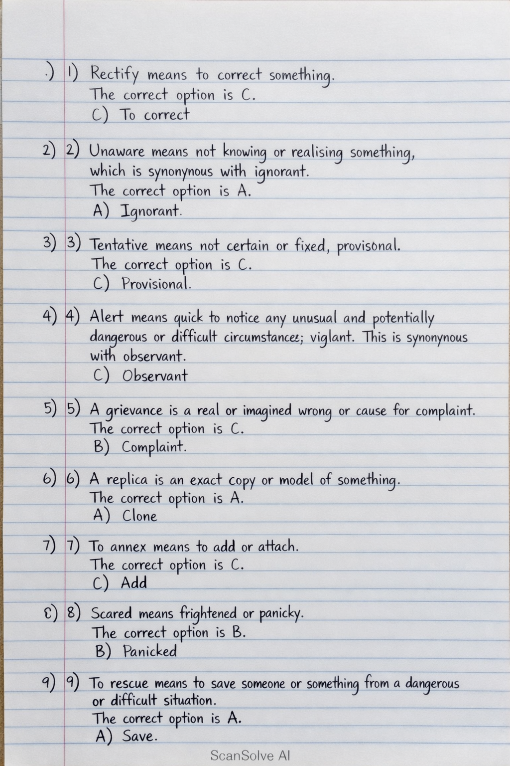 Handwritten step-by-step solution preview