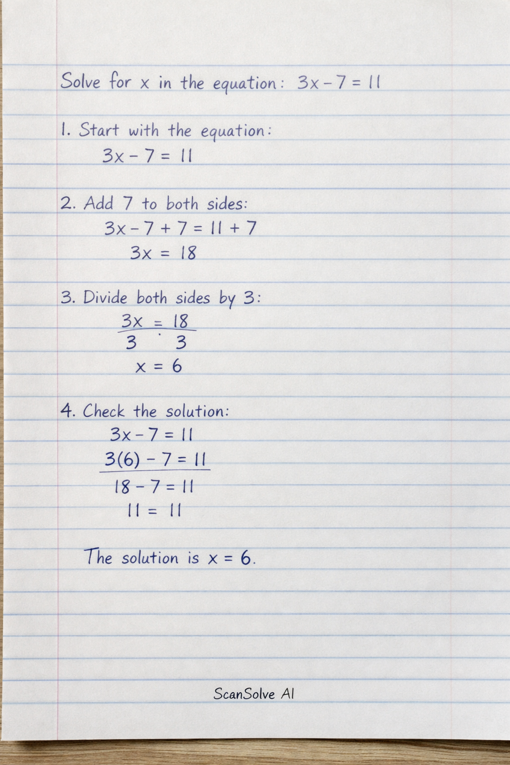 Handwritten step-by-step solution preview