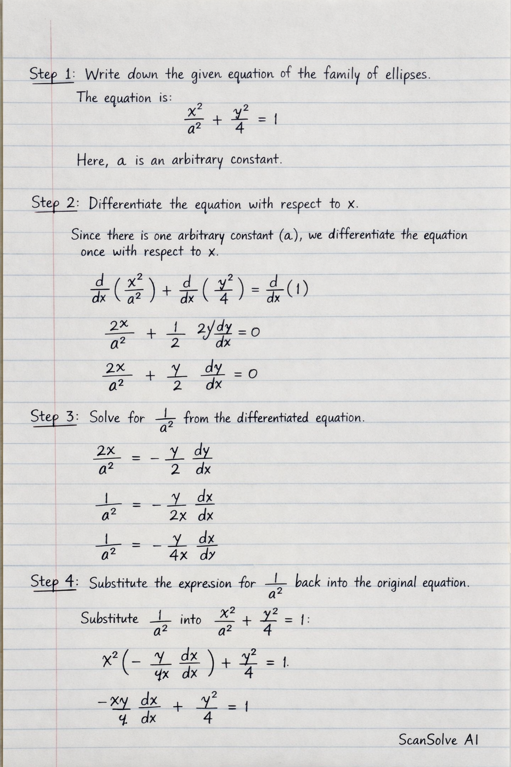 Handwritten step-by-step solution preview