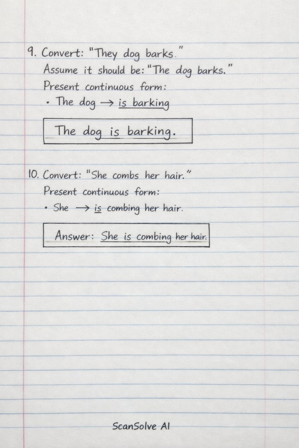 Handwritten step-by-step solution preview