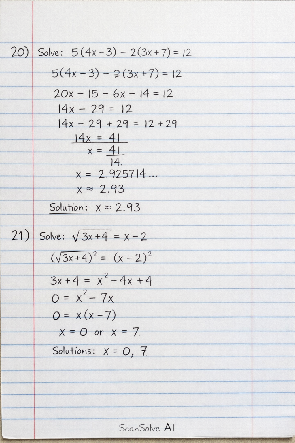 Handwritten step-by-step solution preview