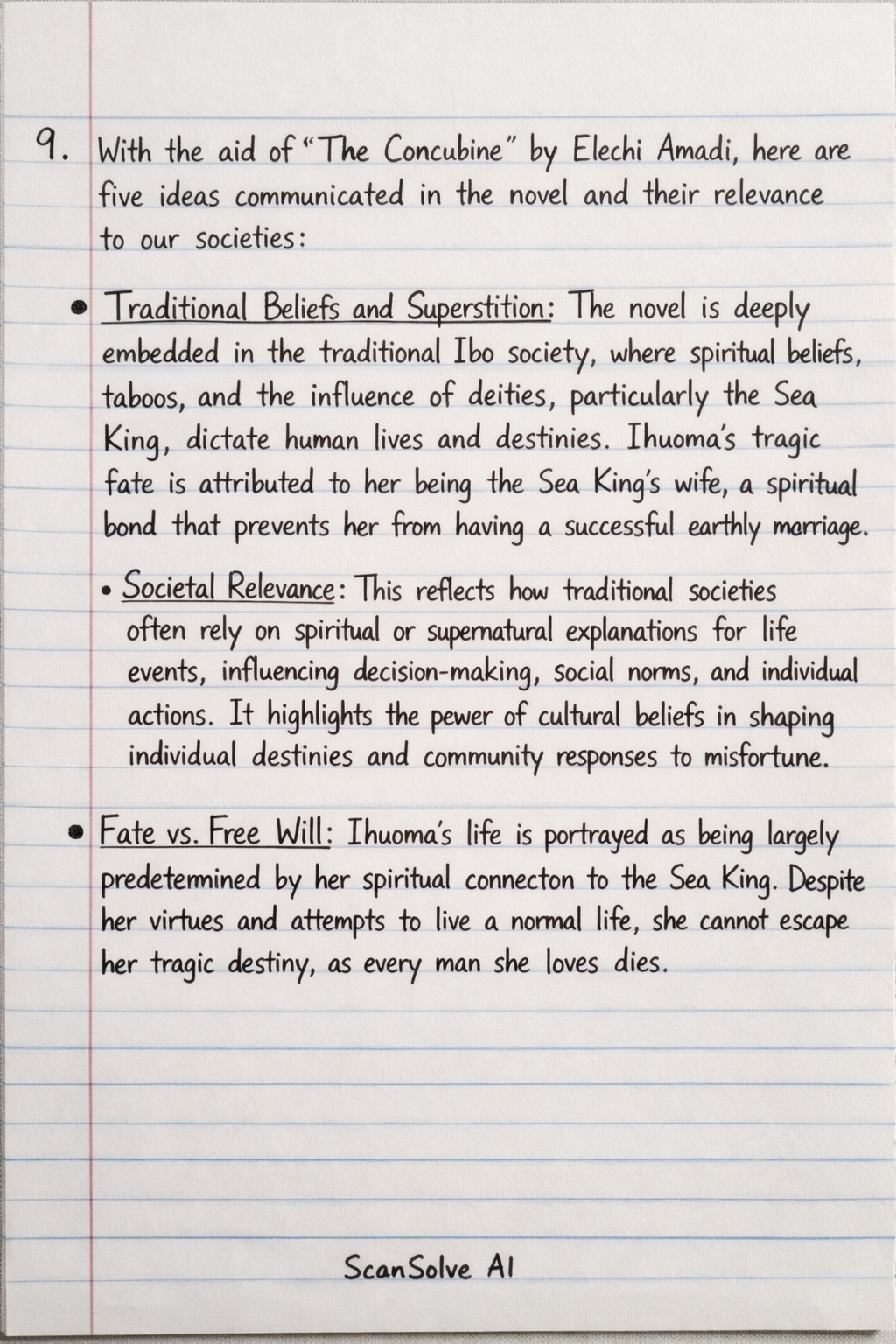 Handwritten step-by-step solution