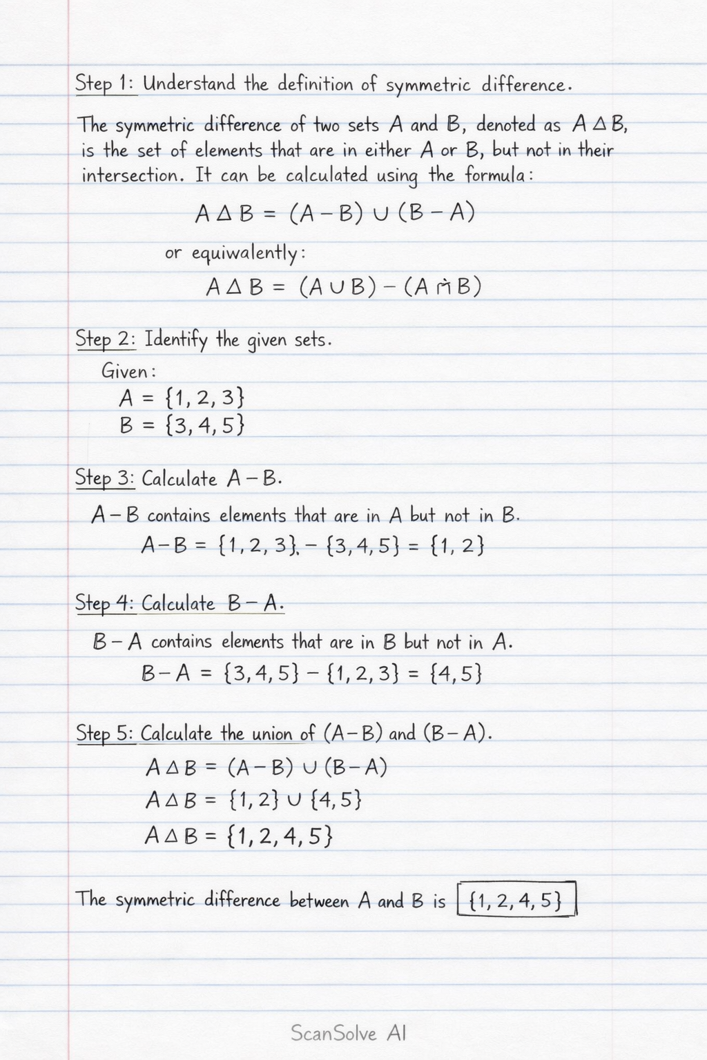 Handwritten step-by-step solution preview