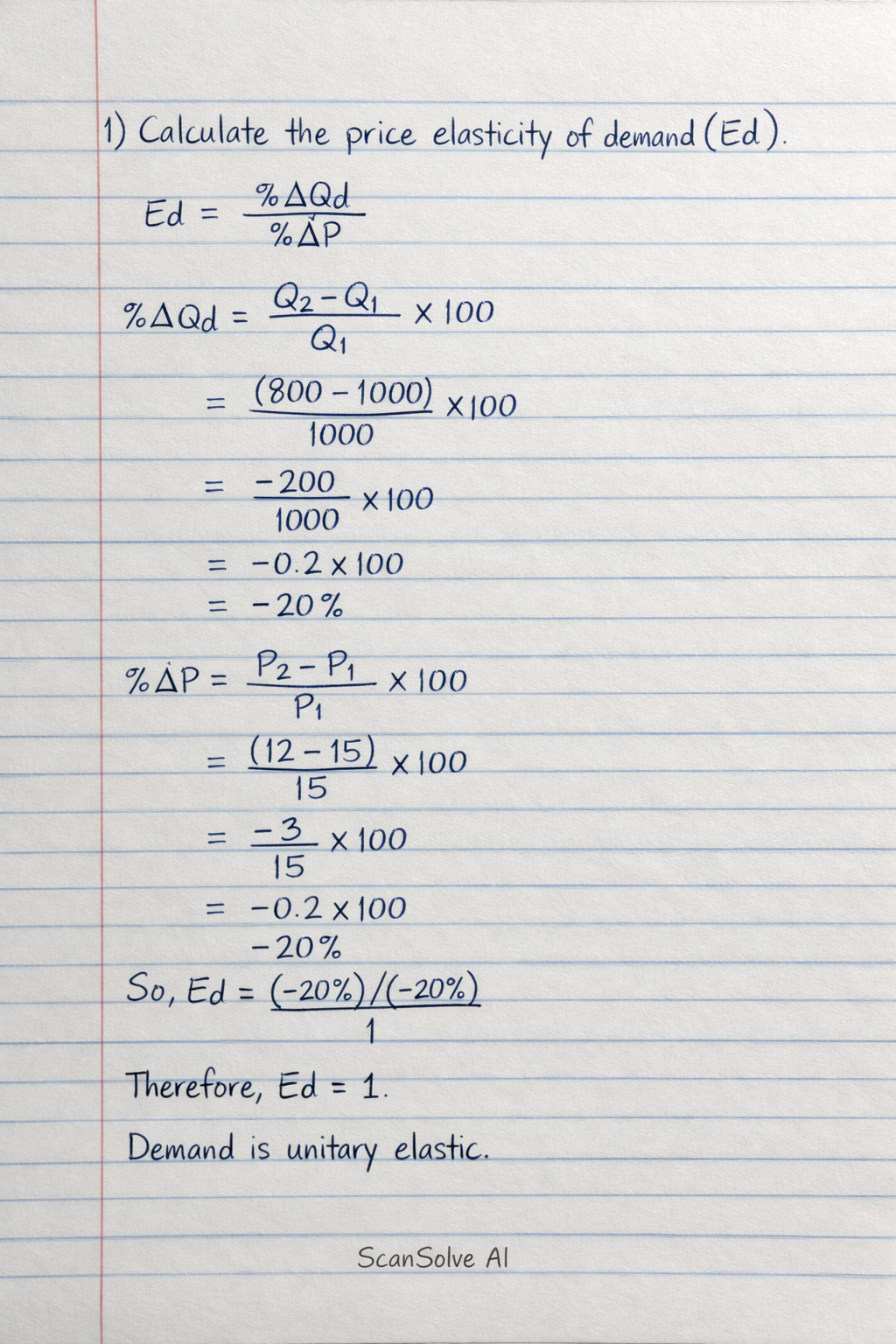Handwritten step-by-step solution preview
