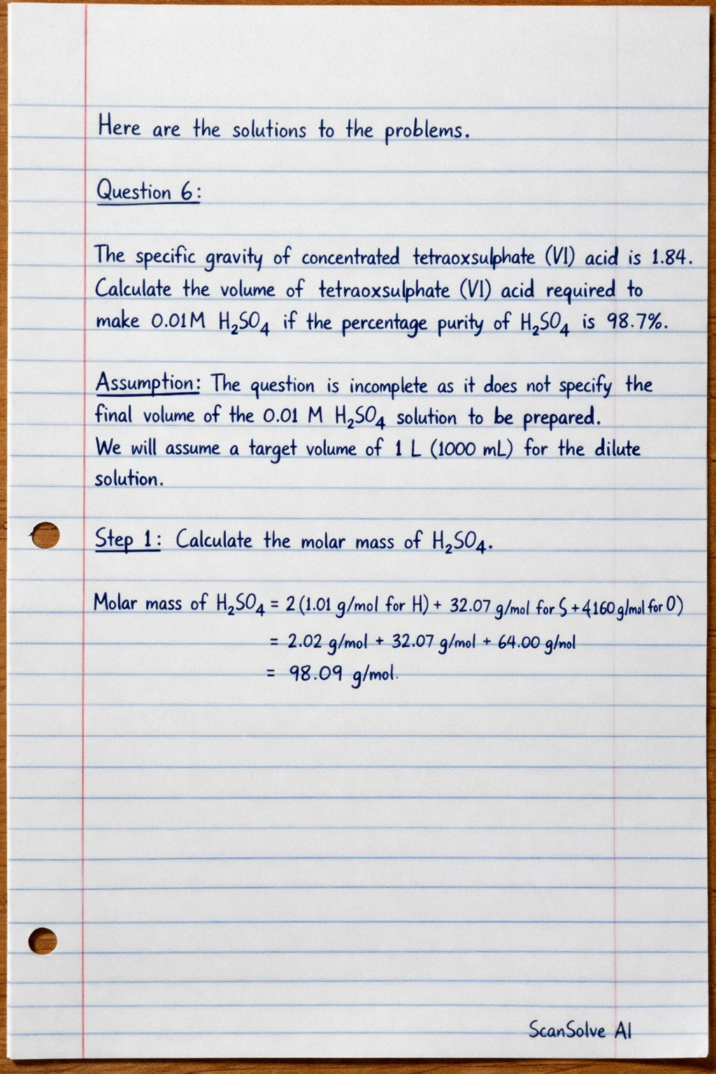 Handwritten step-by-step solution preview