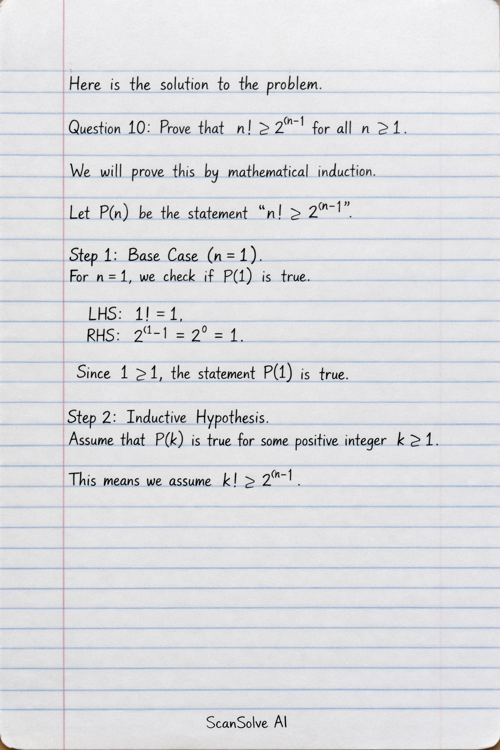 Handwritten step-by-step solution preview