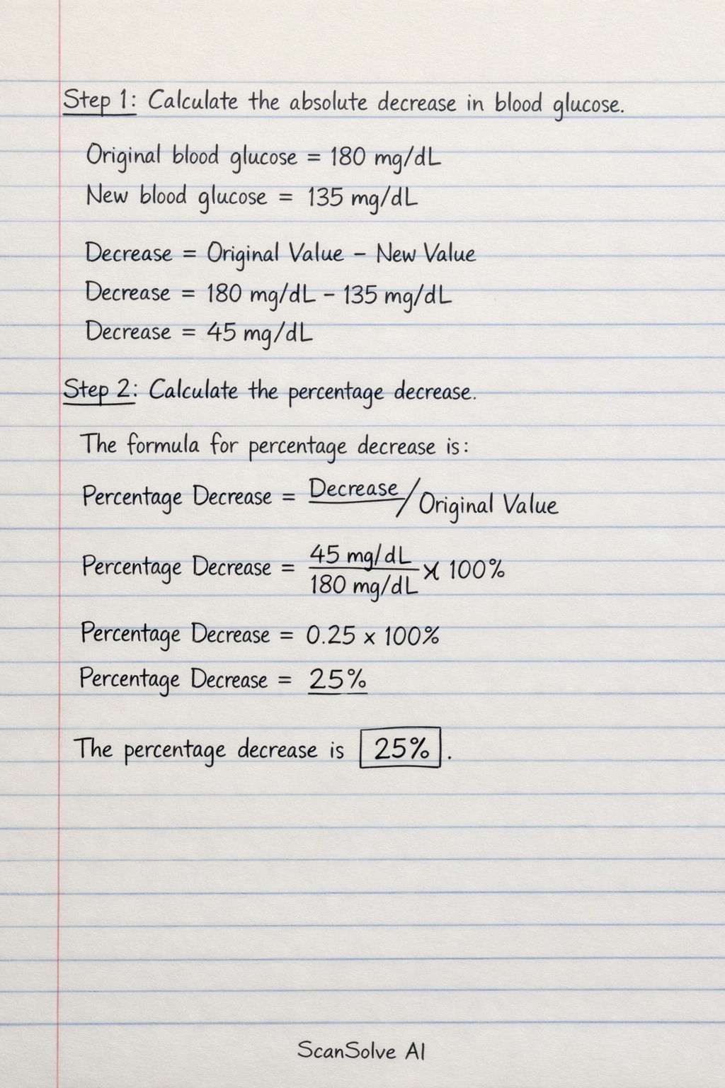 Handwritten step-by-step solution preview