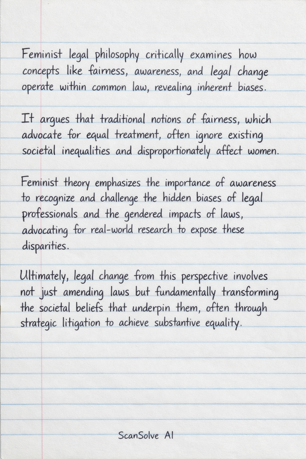 Handwritten step-by-step solution