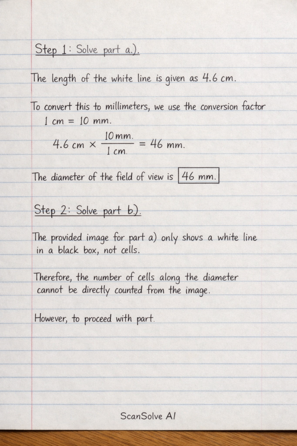 Handwritten step-by-step solution preview