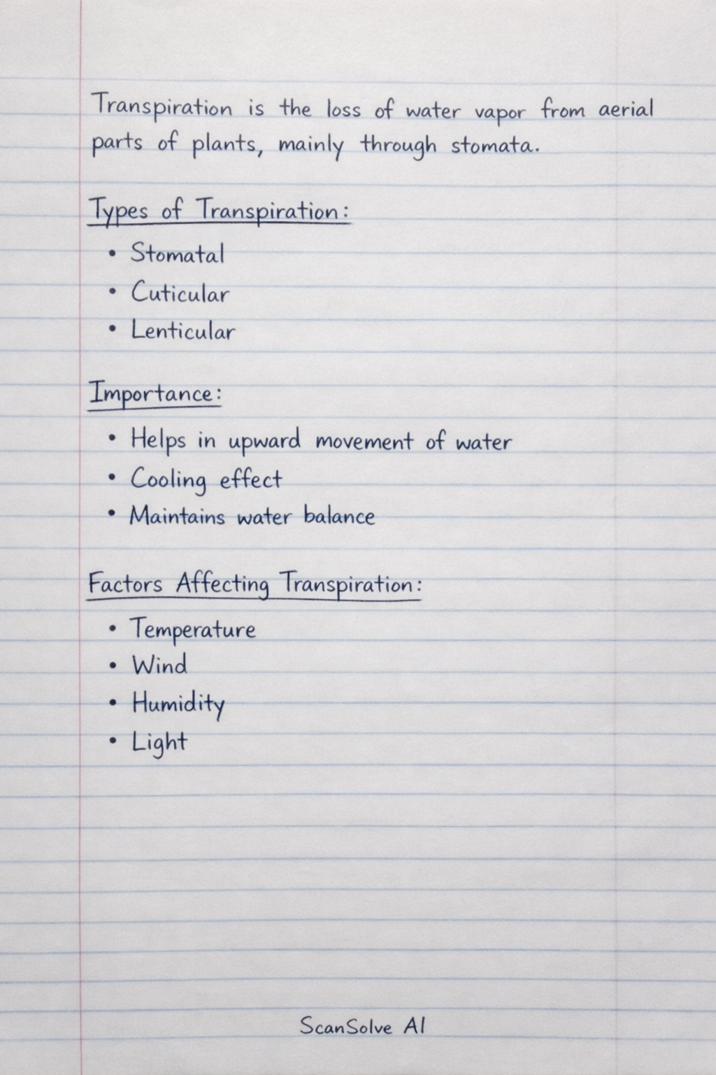 Handwritten step-by-step solution