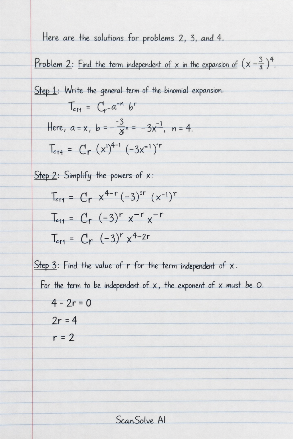 Handwritten step-by-step solution preview