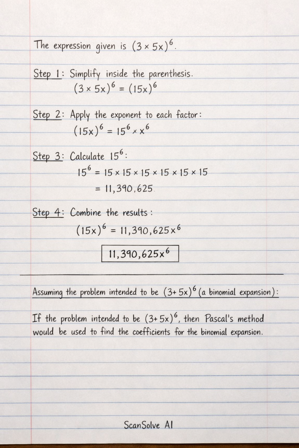 Handwritten step-by-step solution preview