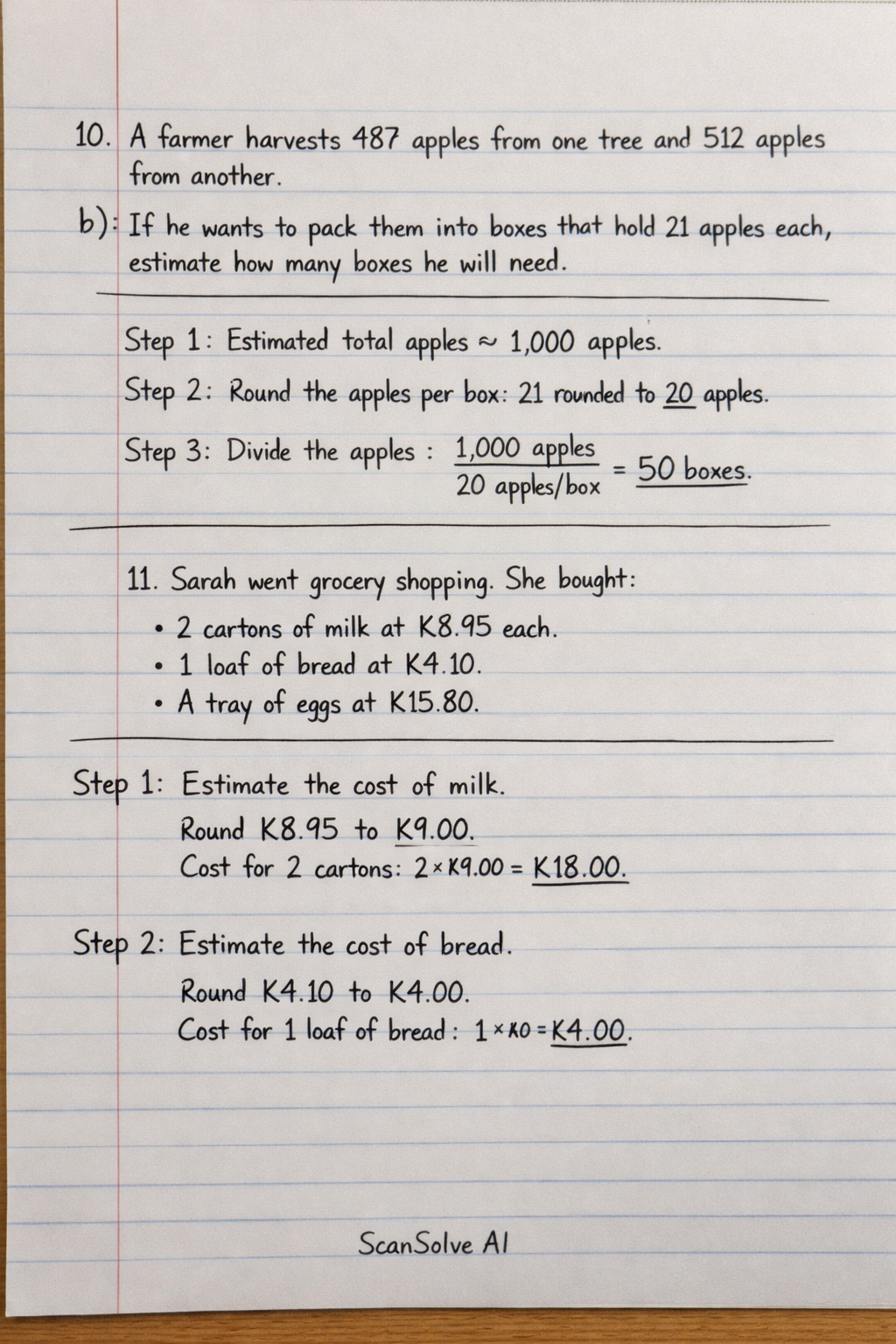 Handwritten step-by-step solution preview
