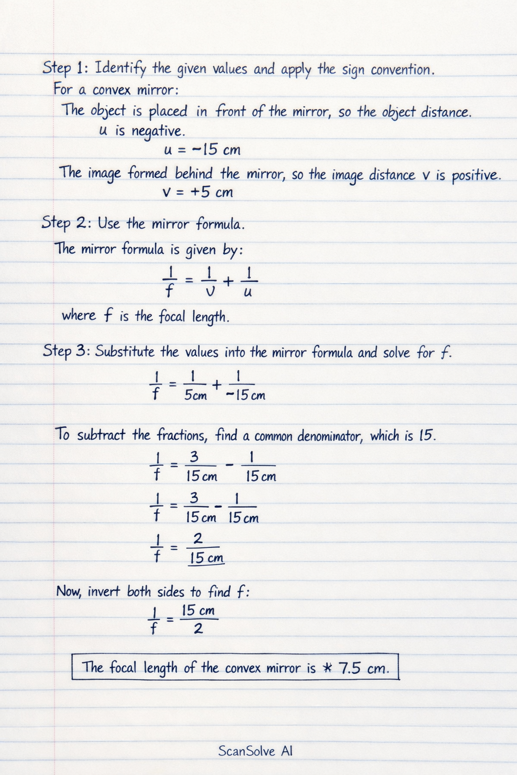 Handwritten step-by-step solution preview