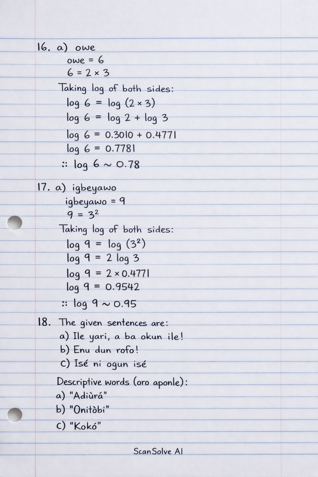 Handwritten step-by-step solution preview