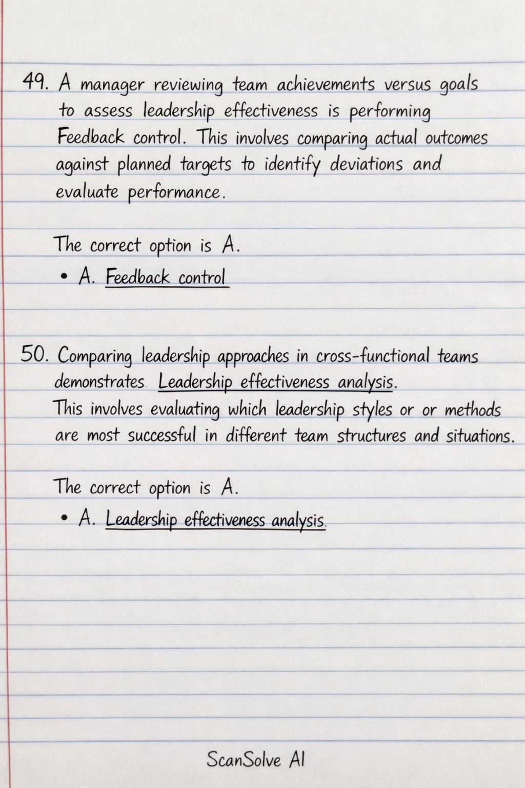 Handwritten step-by-step solution