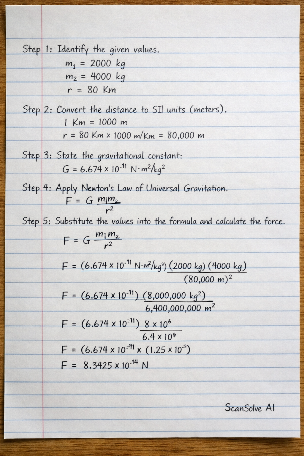 Handwritten step-by-step solution preview