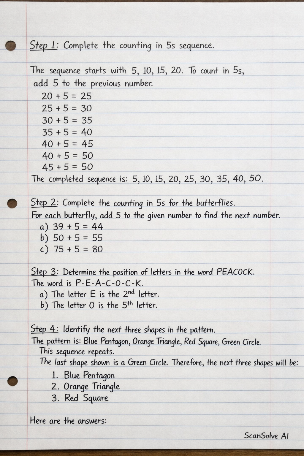 Handwritten step-by-step solution preview