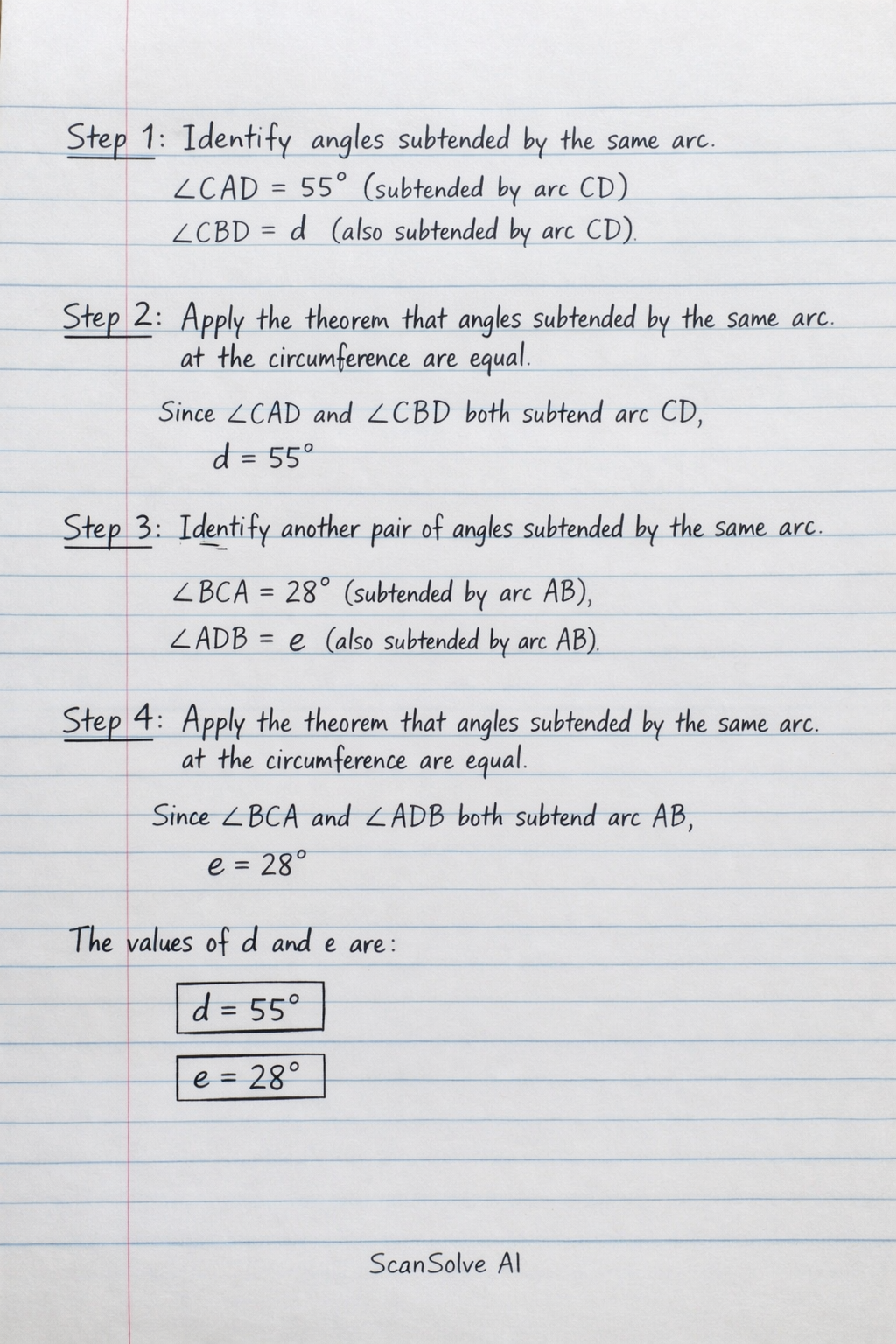 Handwritten step-by-step solution preview