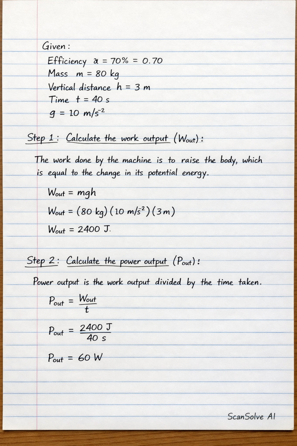 Handwritten step-by-step solution preview