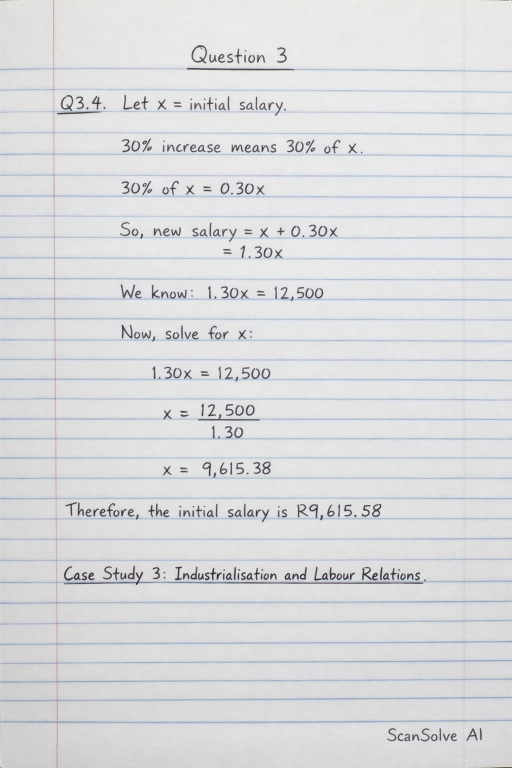 Handwritten step-by-step solution preview