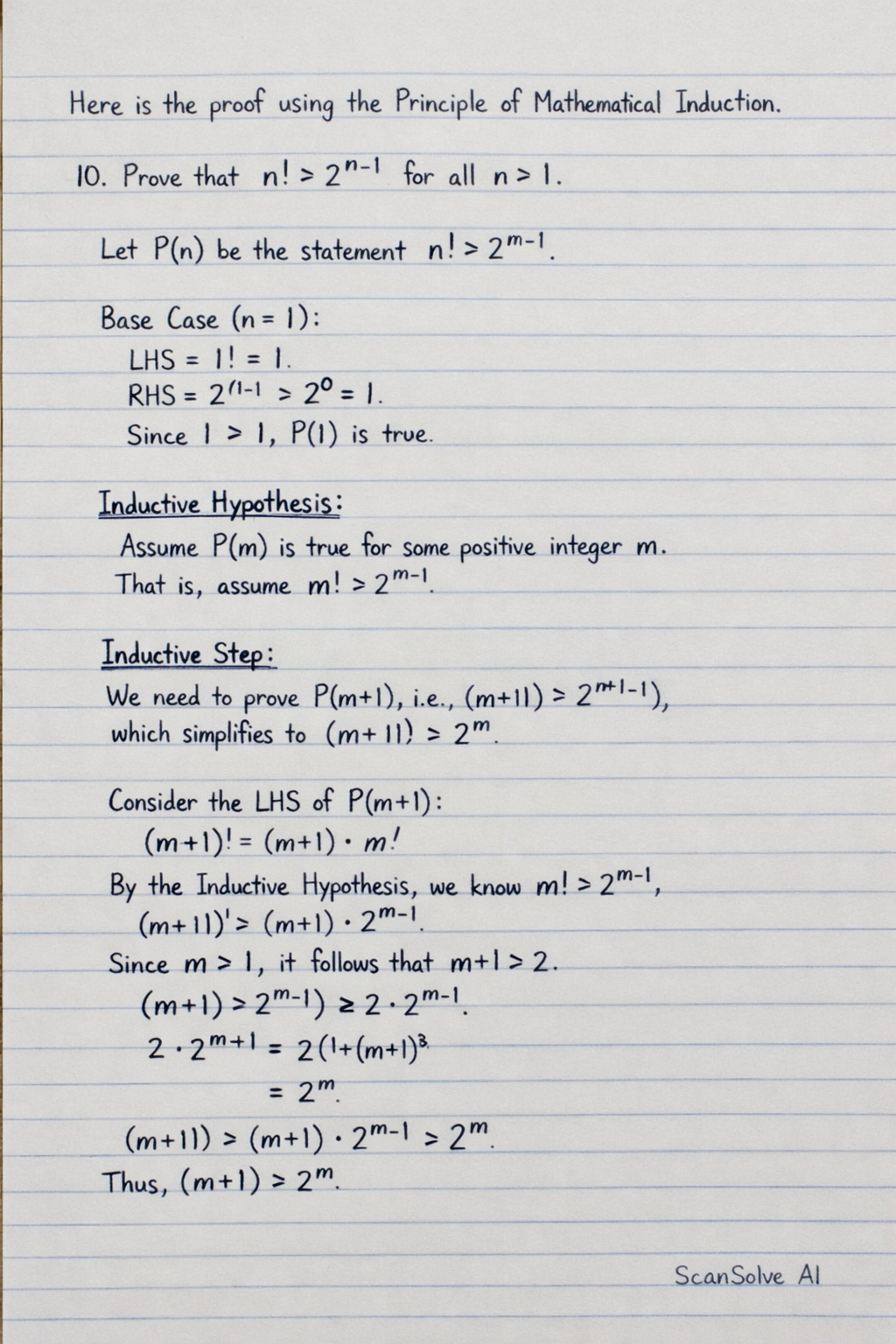 Handwritten step-by-step solution preview