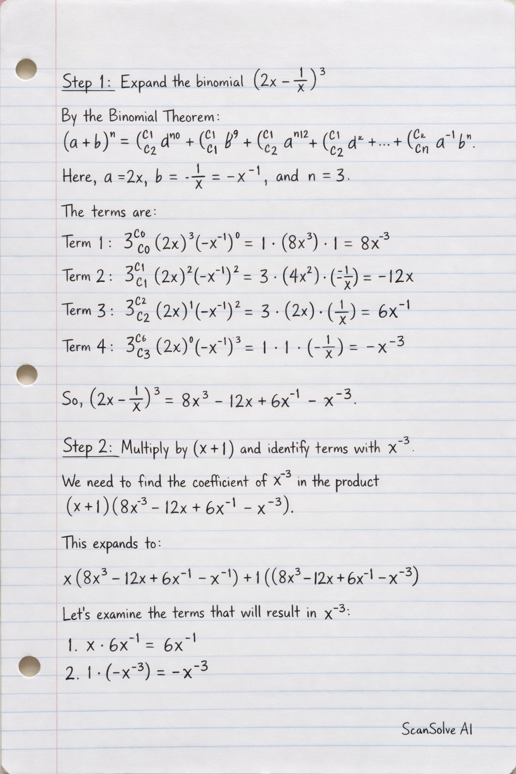 Handwritten step-by-step solution preview